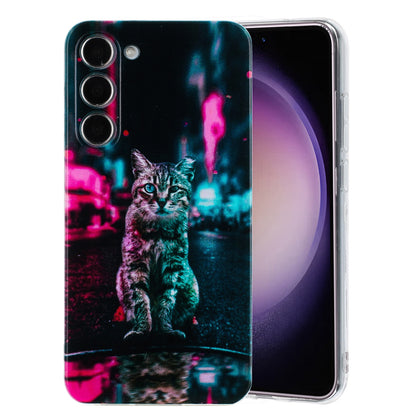 Samsung Galaxy S23 5G Phone Case with Colorful Artistic TPU Material - Floral, Cat, and Eye Patterns-buycases.co.uk