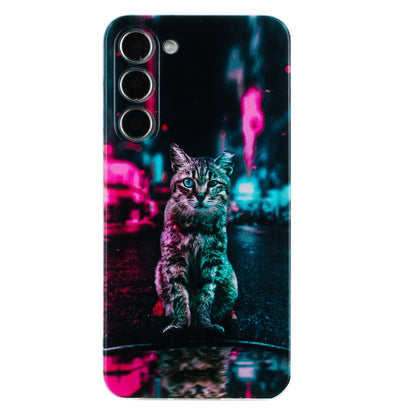Samsung Galaxy S23 5G Phone Case with Colorful Artistic TPU Material - Floral, Cat, and Eye Patterns-buycases.co.uk