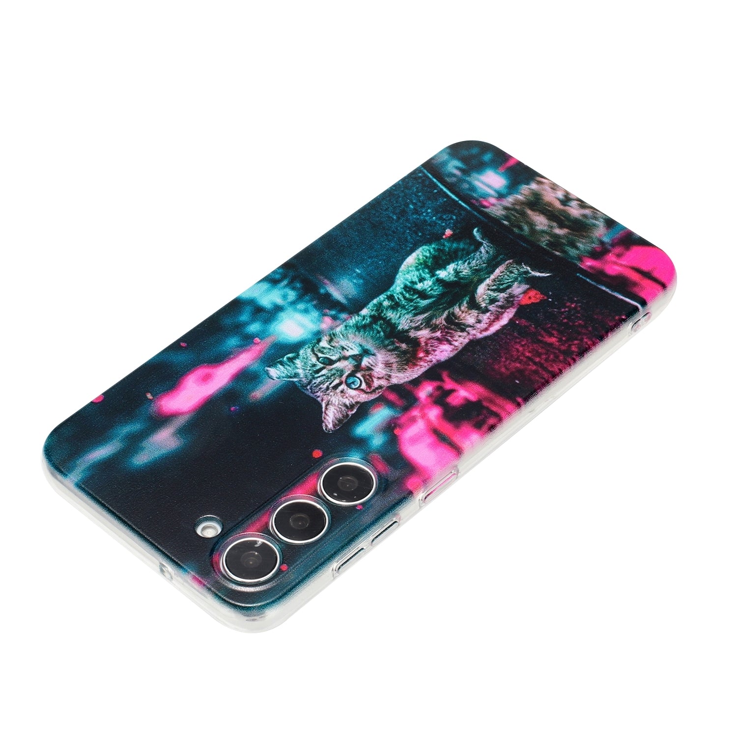 Samsung Galaxy S23 5G Phone Case with Colorful Artistic TPU Material - Floral, Cat, and Eye Patterns-buycases.co.uk