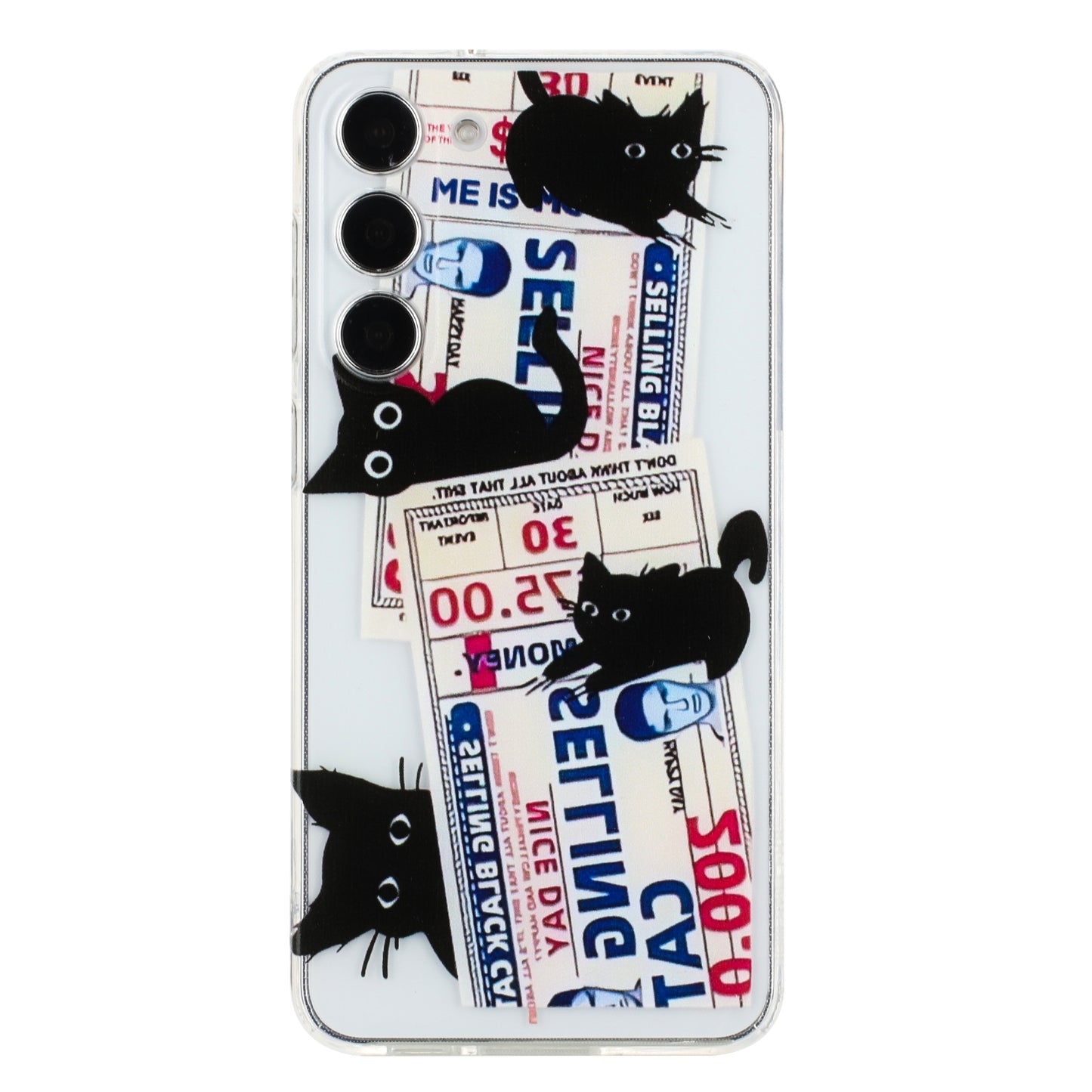 Samsung Galaxy S23 5G Phone Case with Colorful Artistic TPU Material - Floral, Cat, and Eye Patterns-buycases.co.uk