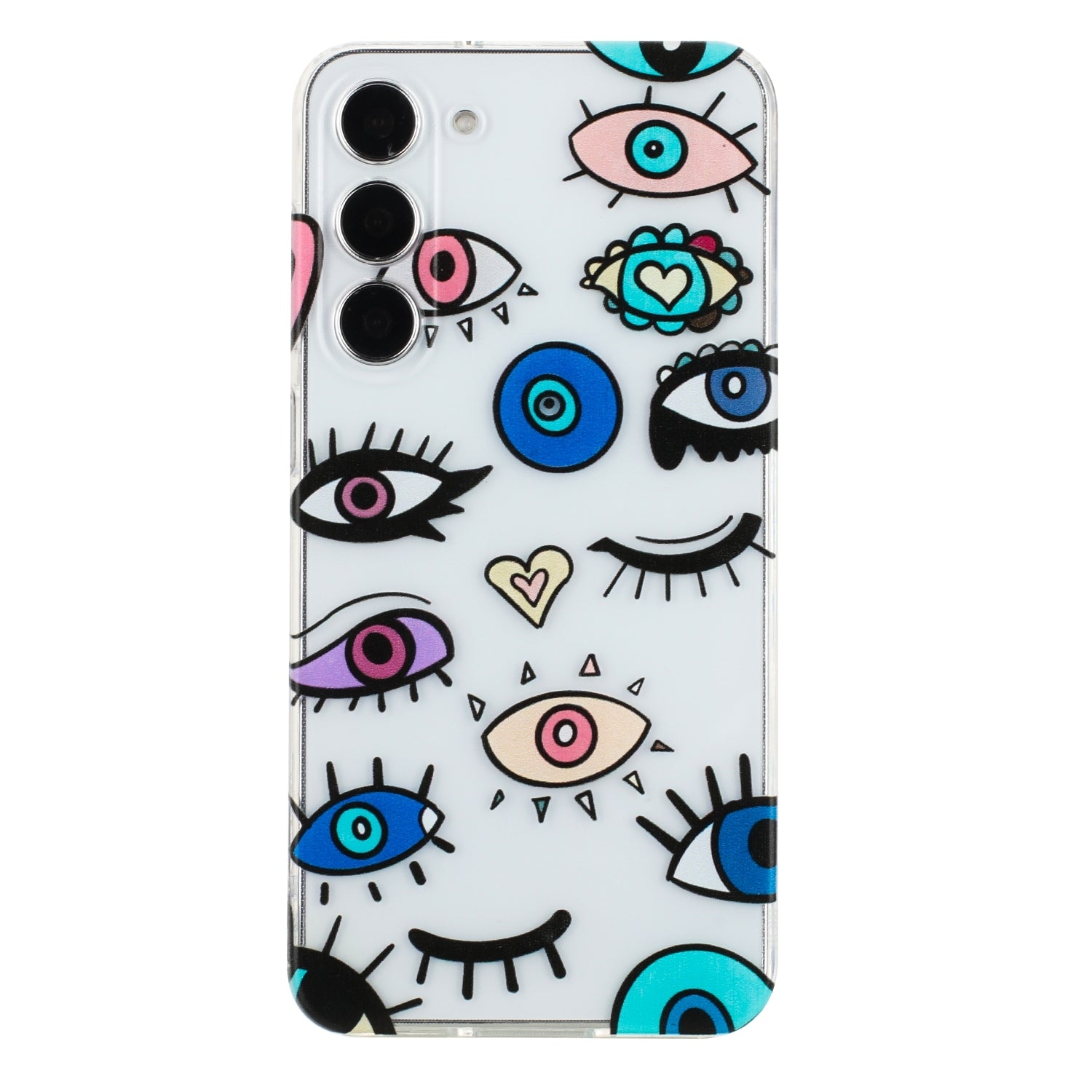 Samsung Galaxy S23 5G Phone Case with Colorful Artistic TPU Material - Floral, Cat, and Eye Patterns-buycases.co.uk