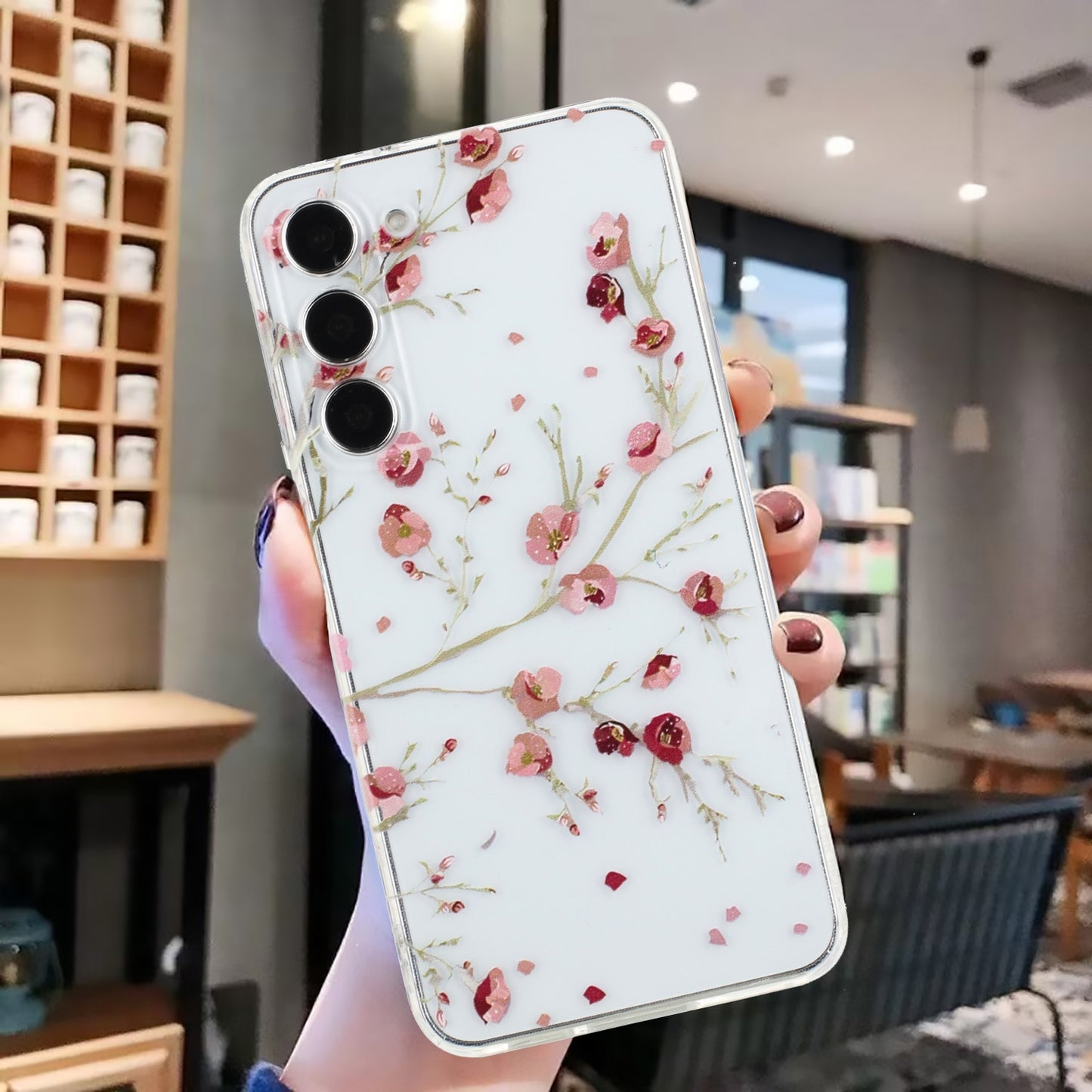 Samsung Galaxy S23 5G Phone Case with Colorful Artistic TPU Material - Floral, Cat, and Eye Patterns-buycases.co.uk