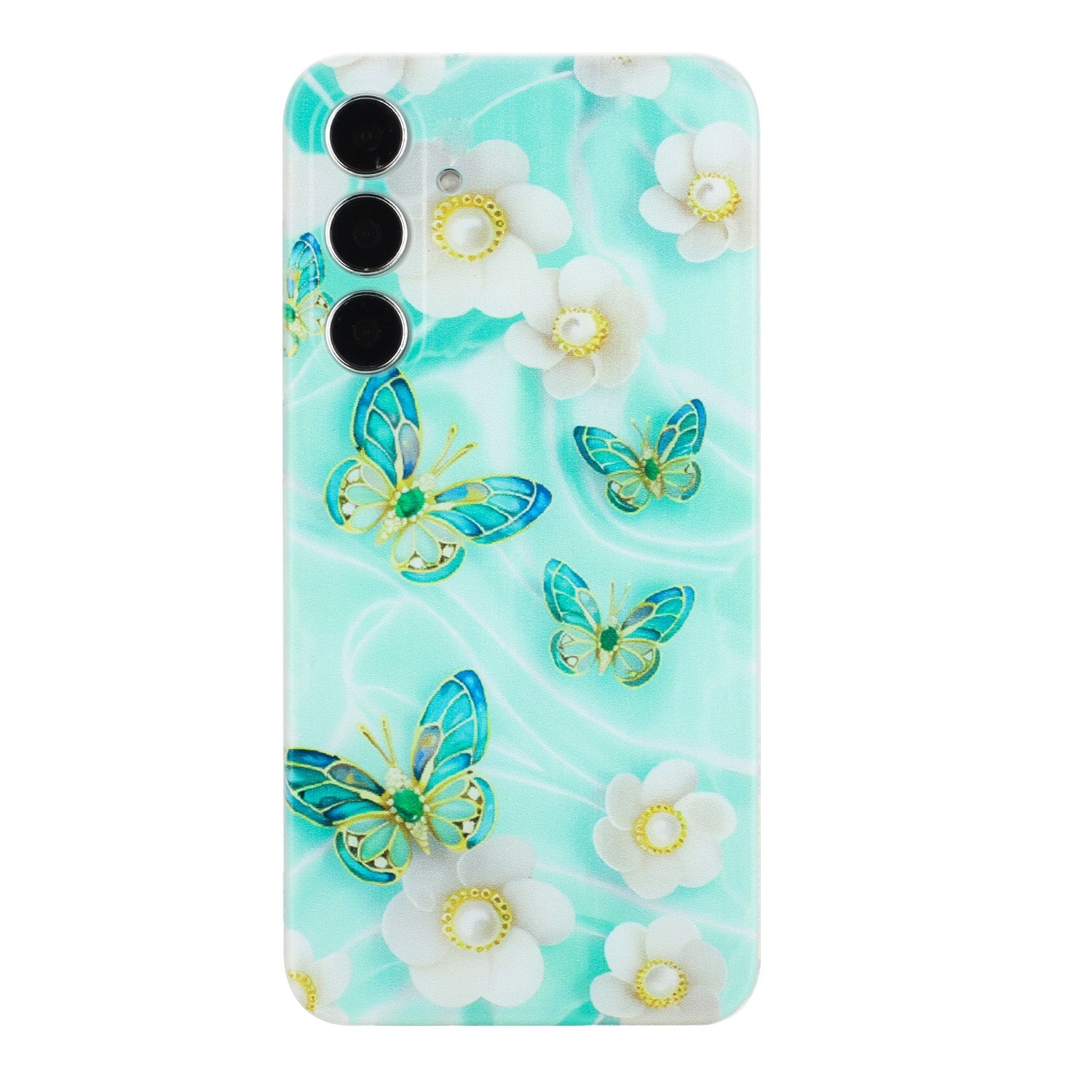 Samsung Galaxy S23 FE 5G Phone Case with Colorful Artistic TPU Material - Floral, Cat, and Eye Patterns-buycases.co.uk