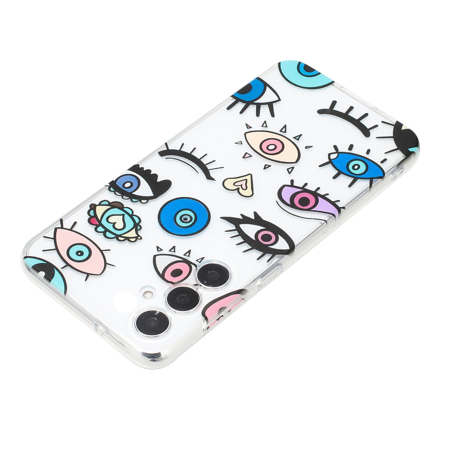 Samsung Galaxy S23 FE 5G Phone Case with Colorful Artistic TPU Material - Floral, Cat, and Eye Patterns-buycases.co.uk
