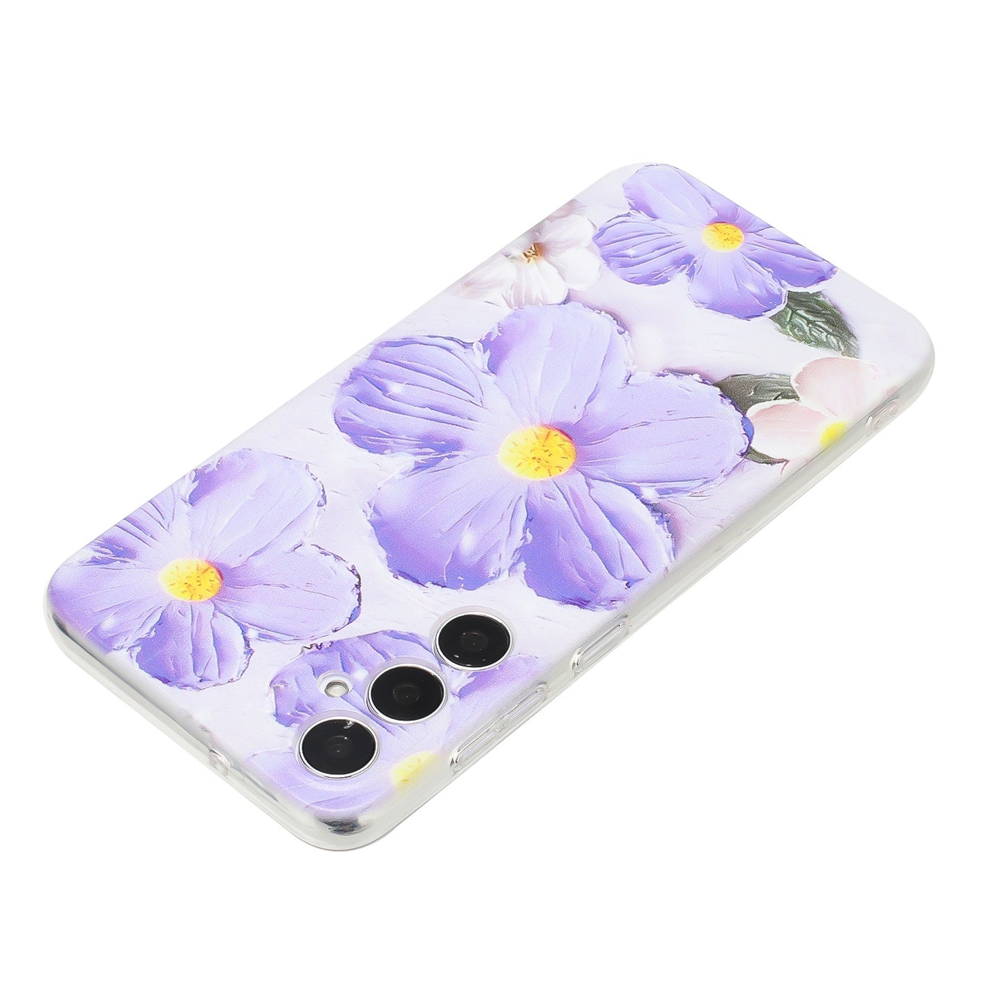 Samsung Galaxy S24+ 5G Phone Case with Colorful Artistic TPU Material - Floral, Cat, and Eye Patterns-buycases.co.uk
