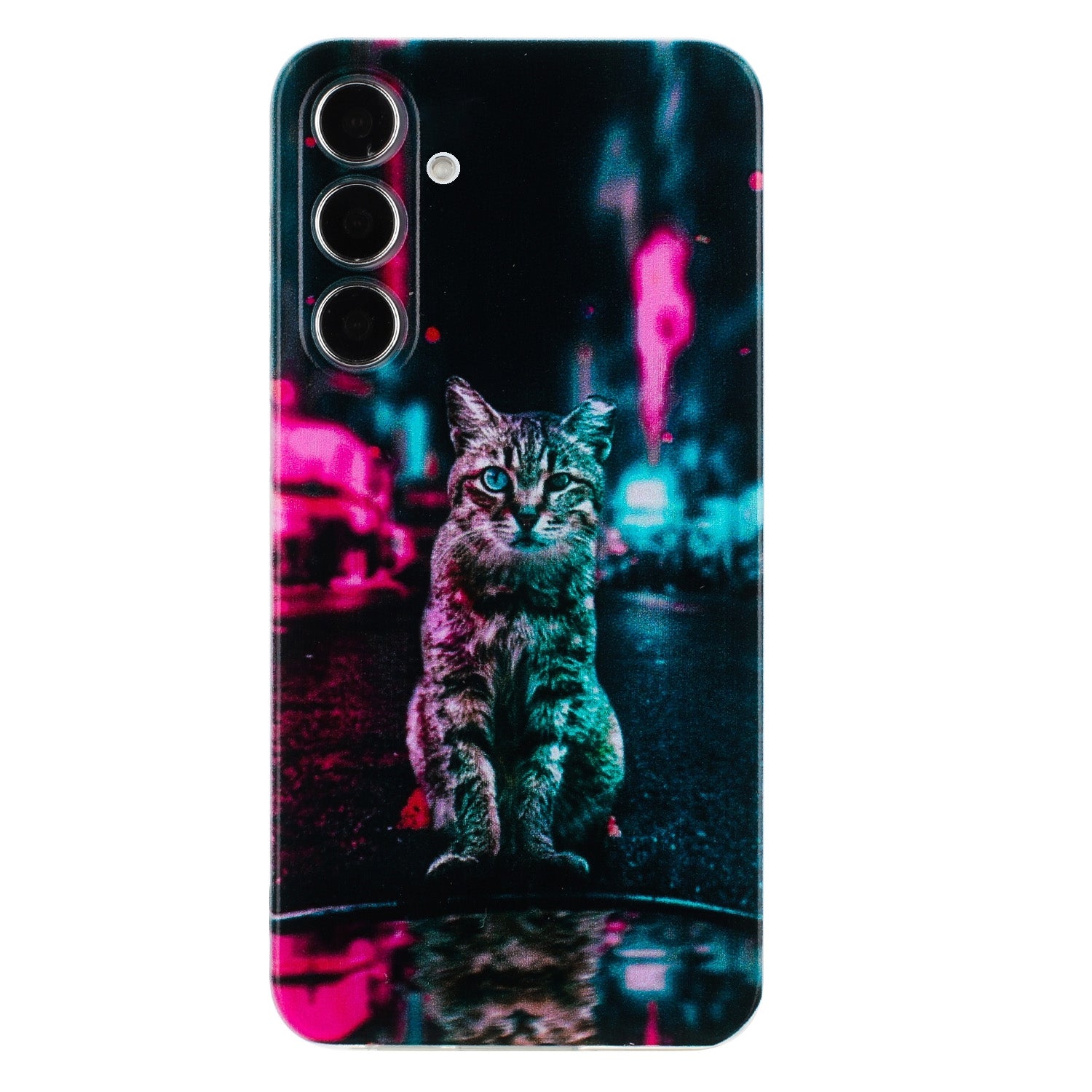 Samsung Galaxy S24+ 5G Phone Case with Colorful Artistic TPU Material - Floral, Cat, and Eye Patterns-buycases.co.uk
