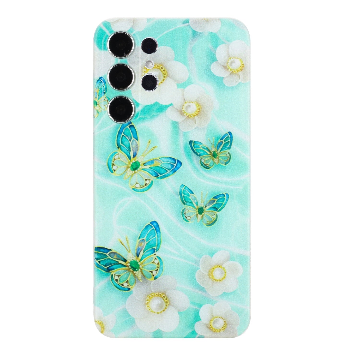 Samsung Galaxy S24 Ultra 5G Phone Case with Colorful Artistic TPU Material - Floral, Cat, and Eye Patterns-buycases.co.uk