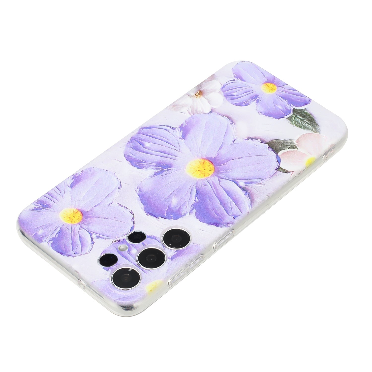 Samsung Galaxy S24 Ultra 5G Phone Case with Colorful Artistic TPU Material - Floral, Cat, and Eye Patterns-buycases.co.uk