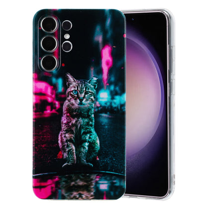 Samsung Galaxy S24 Ultra 5G Phone Case with Colorful Artistic TPU Material - Floral, Cat, and Eye Patterns-buycases.co.uk