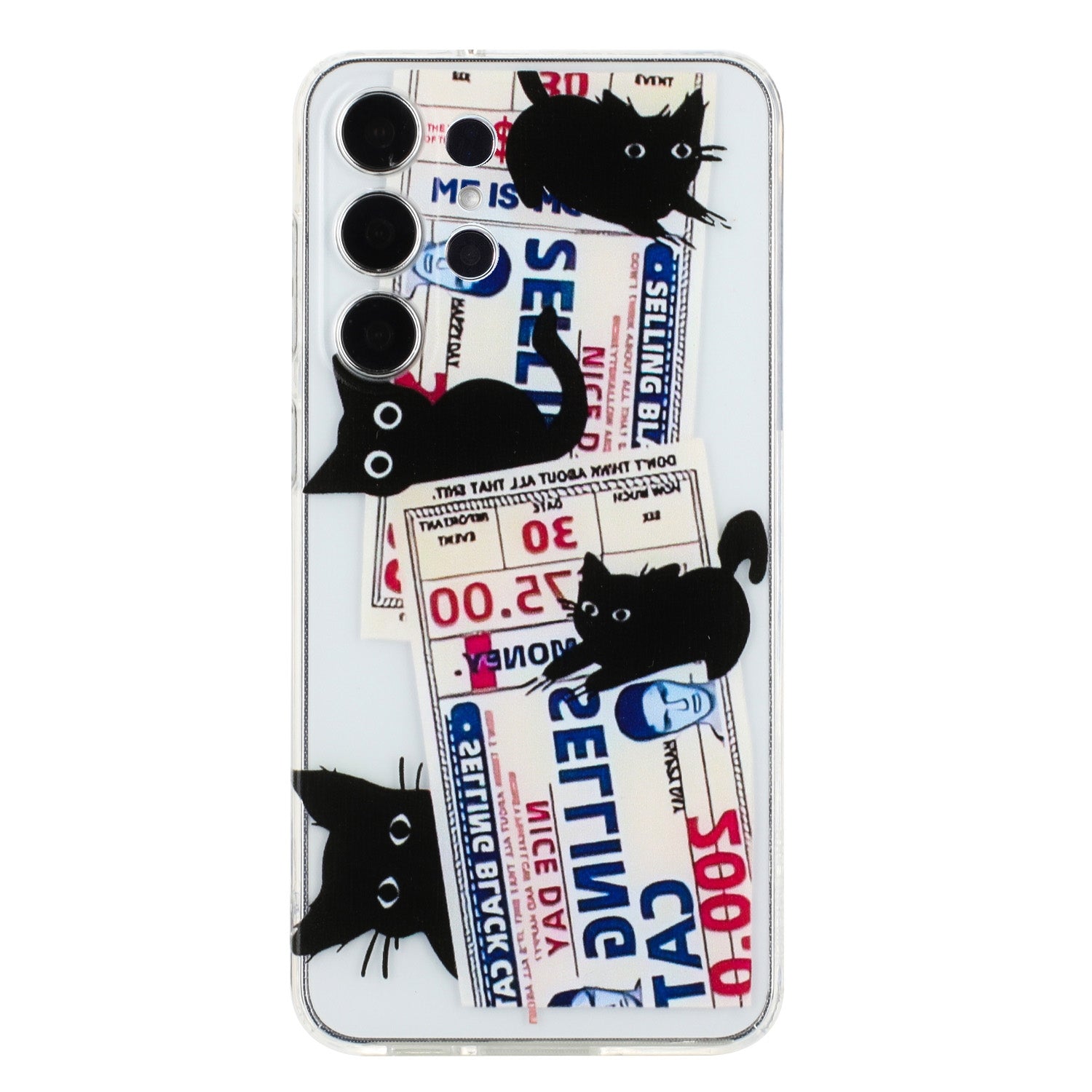 Samsung Galaxy S24 Ultra 5G Phone Case with Colorful Artistic TPU Material - Floral, Cat, and Eye Patterns-buycases.co.uk