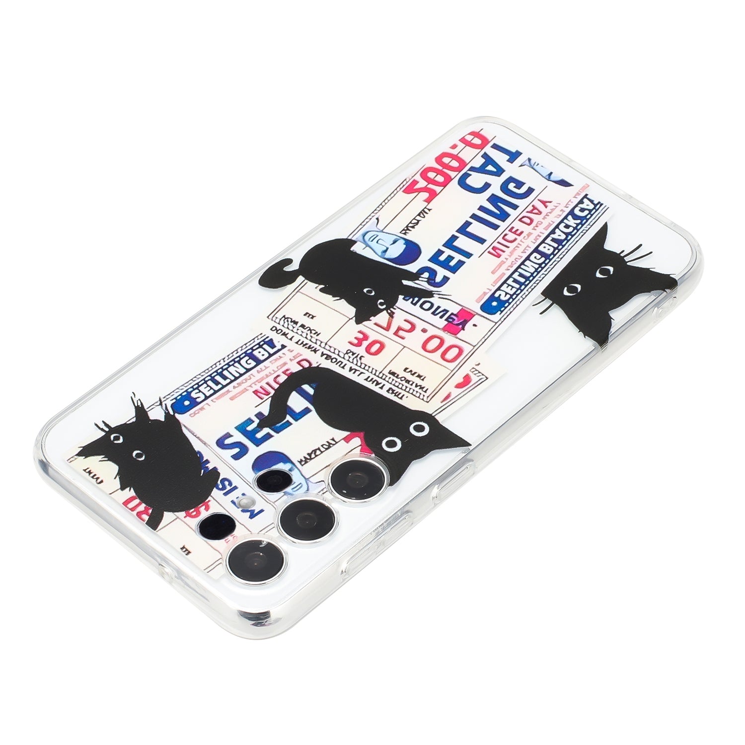 Samsung Galaxy S24 Ultra 5G Phone Case with Colorful Artistic TPU Material - Floral, Cat, and Eye Patterns-buycases.co.uk