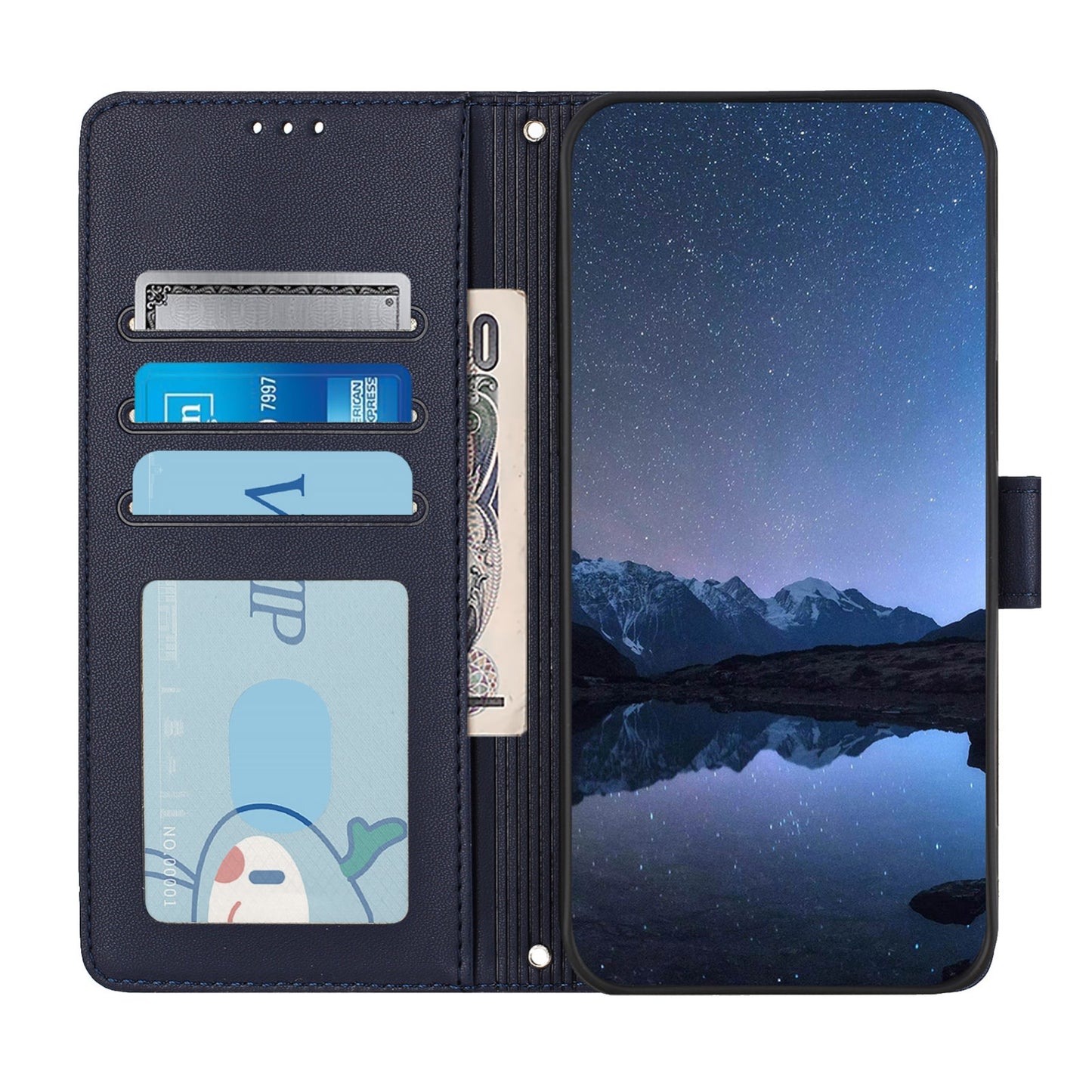 OPPO A32 2020 4G Cat and Mouse Embossed PU Leather RFID Case with Wallet Slots, Anti-Fall Protection, Kickstand, and Lanyard-buycases.co.uk