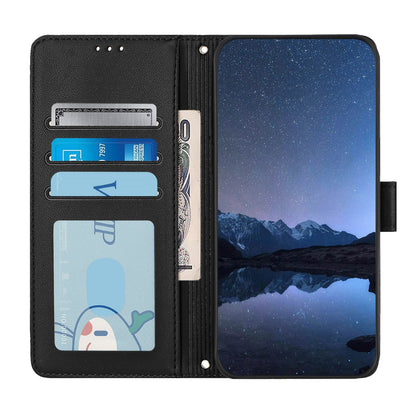 Realme GT 6T 5G Global Cat and Mouse Embossed PU Leather RFID Case with Wallet Slots, Anti-Fall Protection, Kickstand, and Lanyard-buycases.co.uk