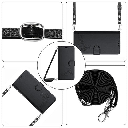 iPhone XR Cat and Mouse Embossed PU Leather RFID Case with Wallet Slots, Anti-Fall Protection, Kickstand, and Lanyard-buycases.co.uk