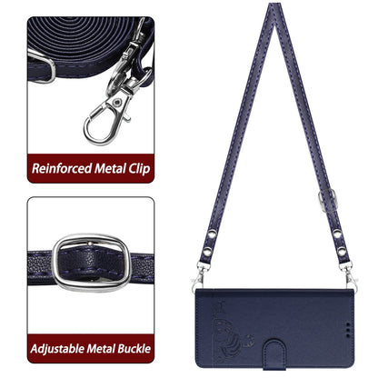 itel S666LN Cat and Mouse Embossed PU Leather RFID Case with Wallet Slots, Anti-Fall Protection, Kickstand, and Lanyard-buycases.co.uk