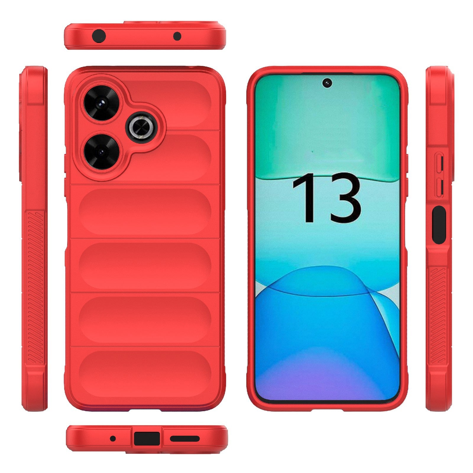 Redmi 13 4G Global Magic Shield Phone Case – Durable TPU + Flannel, Stylish Protection, Brightly Coloured, Wear-Resistant-buycases.co.uk