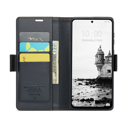 Redmi 13 Leather Wallet Case - RFID Blocking, Stand Function, Card Slots