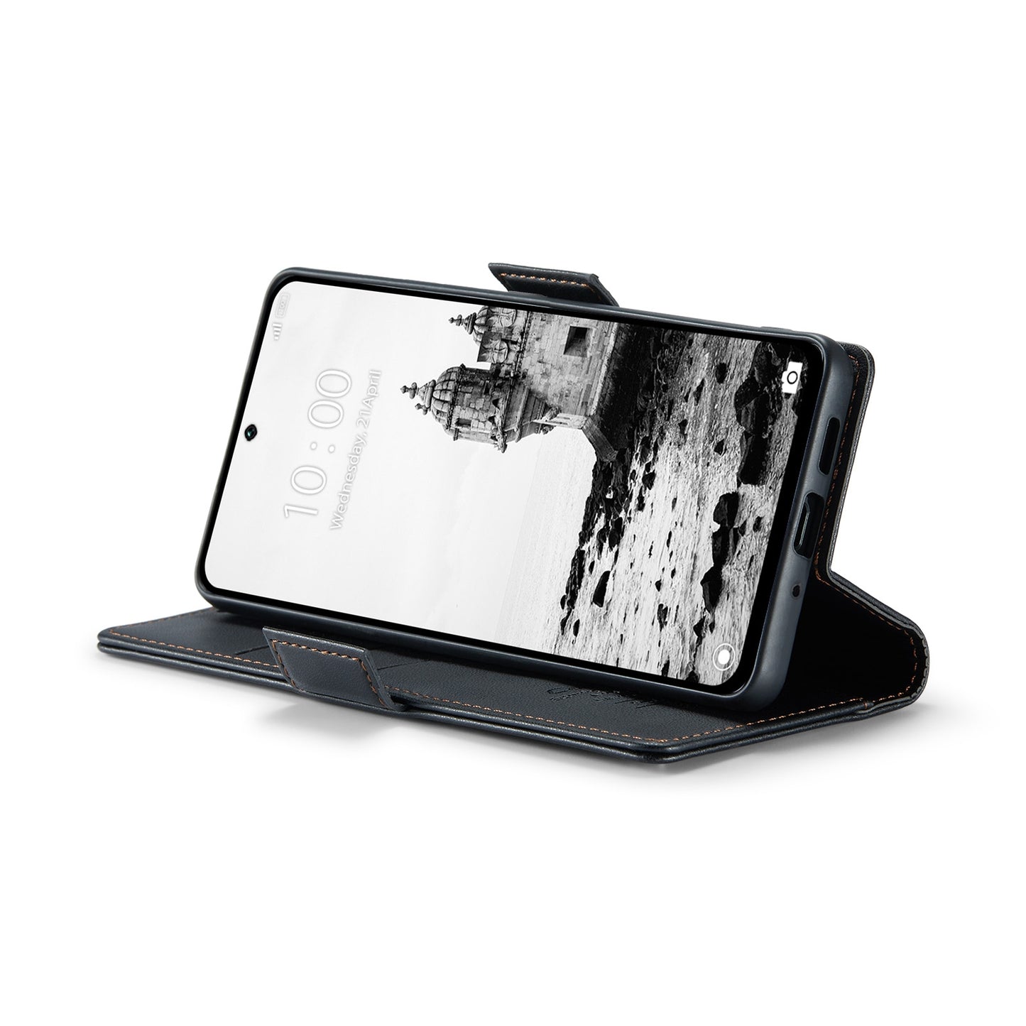 Redmi 13 Leather Wallet Case - RFID Blocking, Stand Function, Card Slots