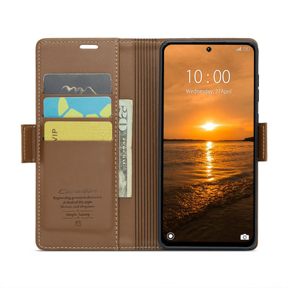 Redmi 13 Leather Wallet Case - RFID Blocking, Stand Function, Card Slots