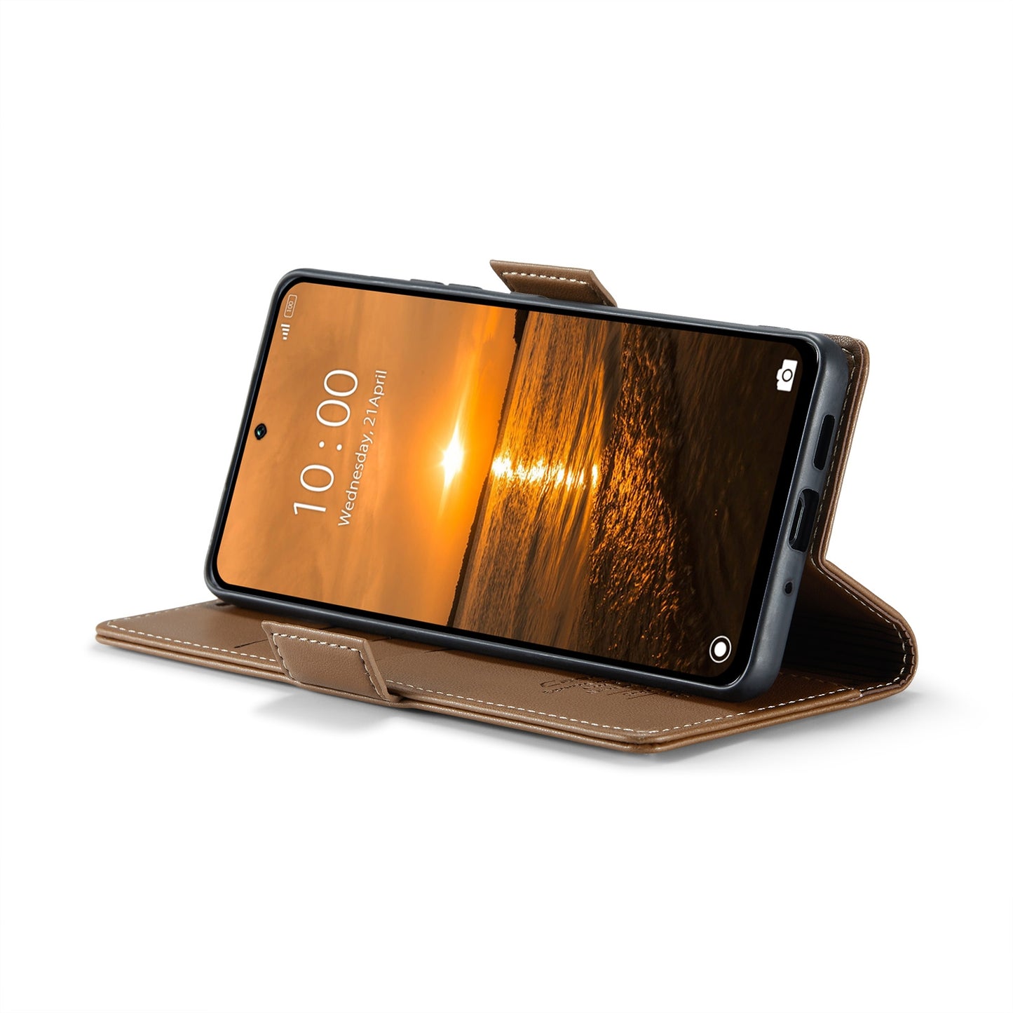 Redmi 13 Leather Wallet Case - RFID Blocking, Stand Function, Card Slots