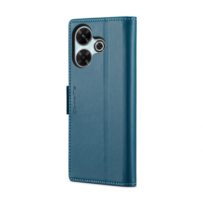 Redmi 13 Leather Wallet Case - RFID Blocking, Stand Function, Card Slots