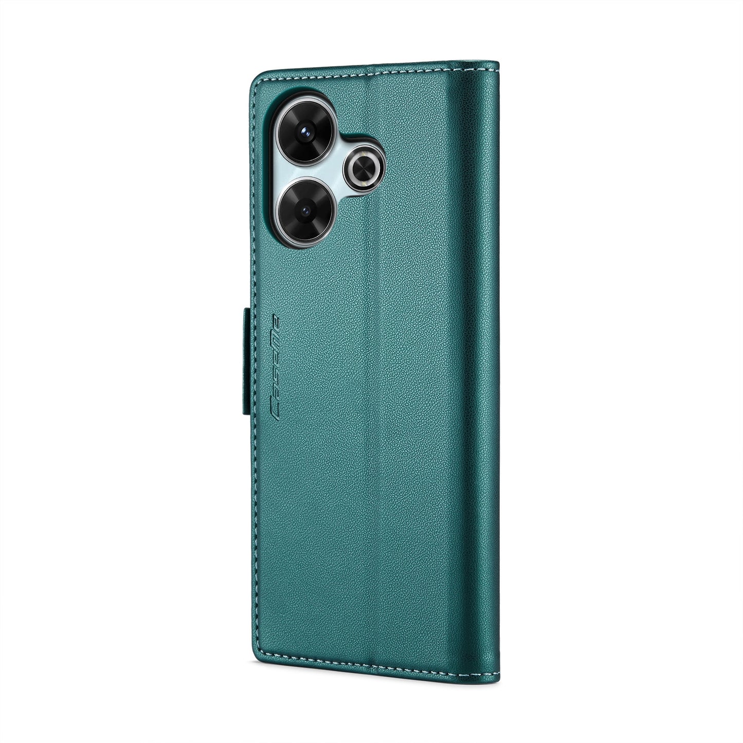 Redmi 13 Leather Wallet Case - RFID Blocking, Stand Function, Card Slots