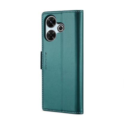 Redmi 13 Leather Wallet Case - RFID Blocking, Stand Function, Card Slots