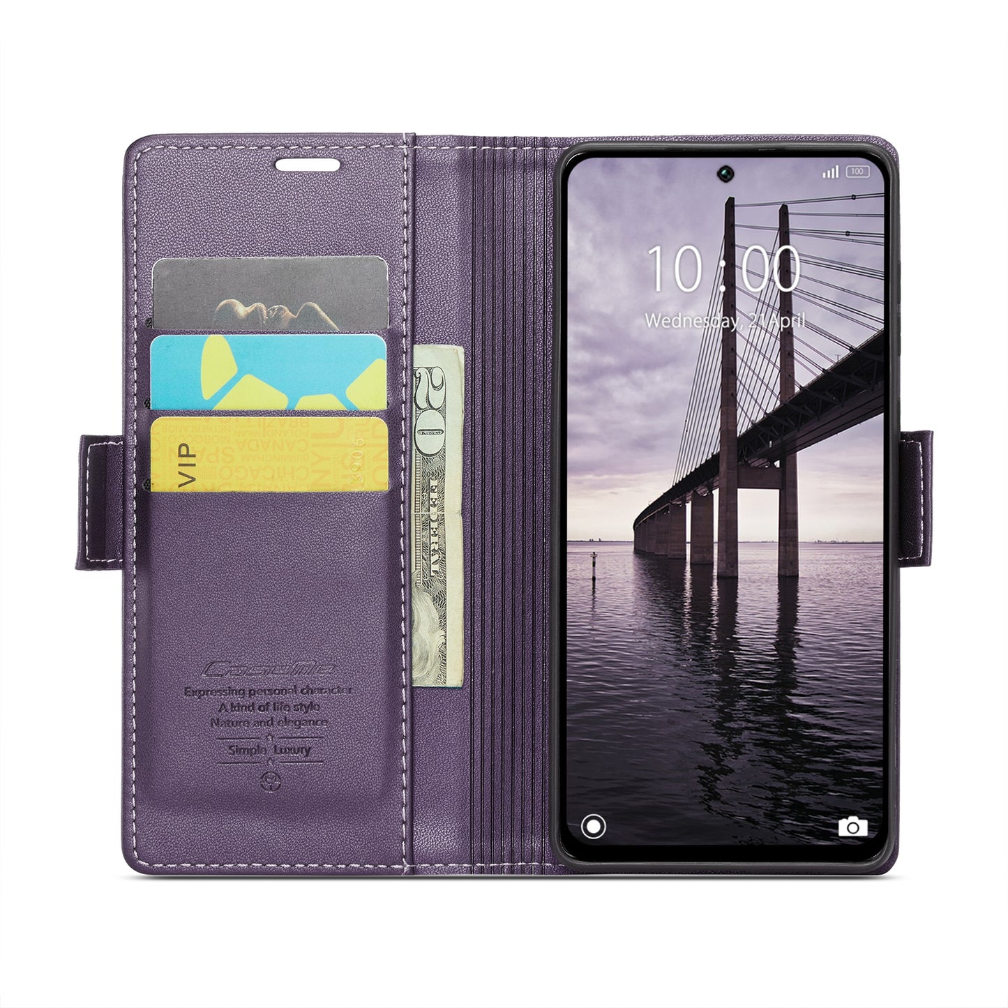 Redmi 13 Leather Wallet Case - RFID Blocking, Stand Function, Card Slots